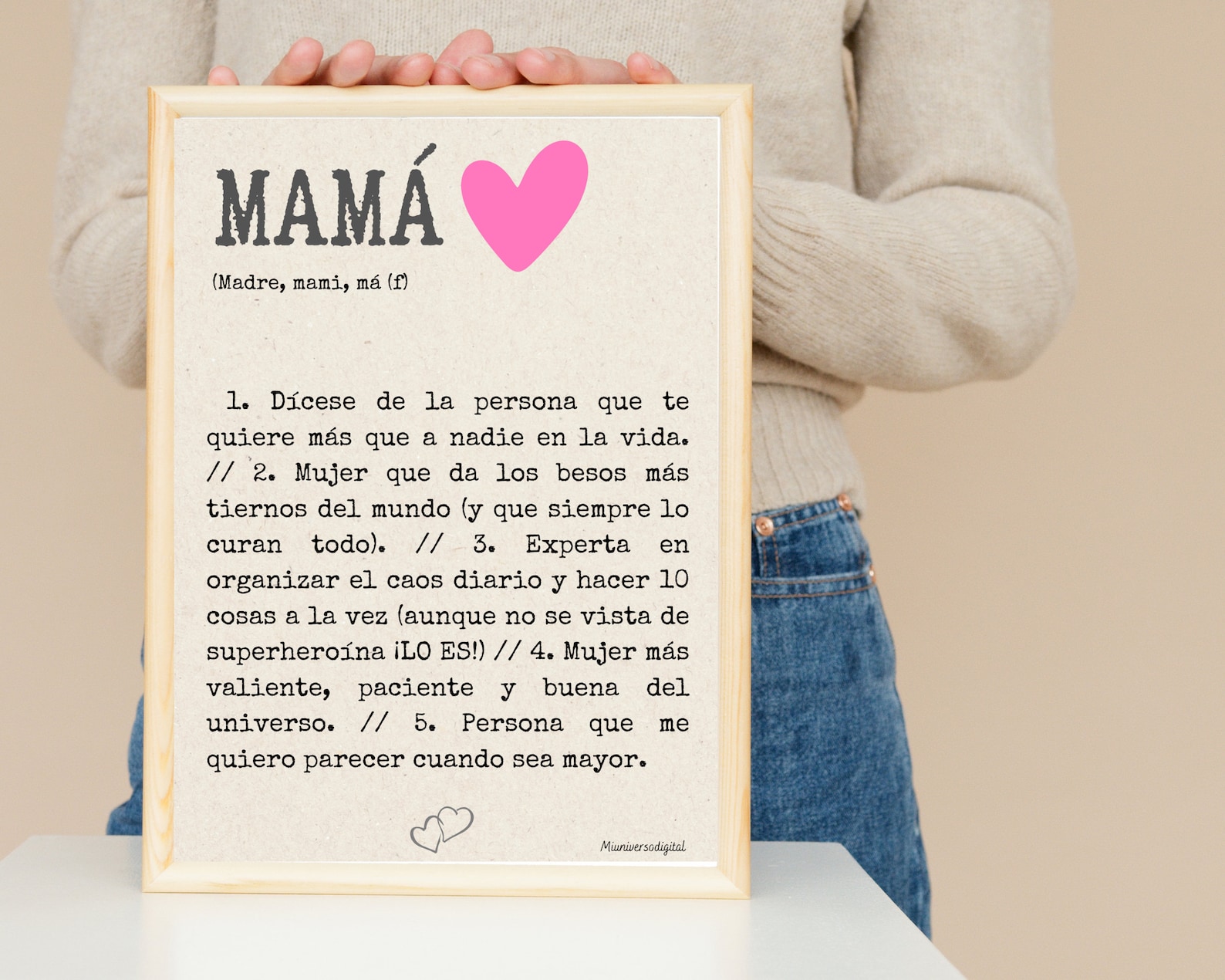 Lámina definición mamá, regalo para el día de la madre, significado en ...