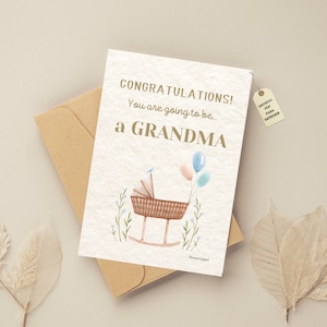 Karten auf Englisch: Glückwünsche, dass Sie Großmutter werden, Schwangerschaftsnachrichten, Ankündigung eines neuen Babys, Geschenke für Großmütter, Baby auf dem Weg, neues Enkelkind.
