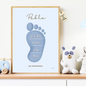 Personalisiertes Geburtsblatt, originelle Geburt für Baby, Geburtsdruck fürs Kinderzimmer in A3. ES IST KEINE VORLAGE.