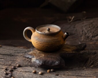 Wood Fired Kettle/kiln Change/Unglazed Clay Teapot/Retro/Naturally Aged Patin