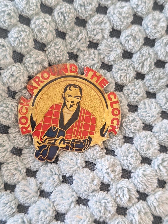 Vintage Bill Haley "Rock Around the Clock" Enamel Pin