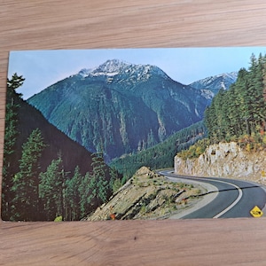 Carte postale, Canada, Colombie-Britannique, Hope Princeton Highway Mile 24, Skagit Valley, parc provincial Manning, vintage, carte de voeux