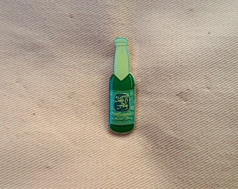 Vintage Lowenbrau Beer Bottle Enamel Pin, Beer Badge