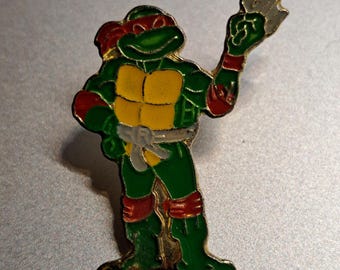 Vintage Raphael TMNT Pin, Teenage Mutant Ninja Turtles Samlarobjekt