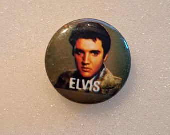 Botón vintage de Elvis Presley, El Rey, pin coleccionable