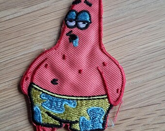 Écusson étoile Patrick vintage, dessin animé Bob l'éponge