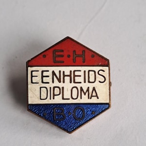 Vintage Dutch First Aid Pin, EHBO Metal Badge
