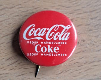 Épingle à boutonner dans le dos Coca-Cola vintage, culture américaine