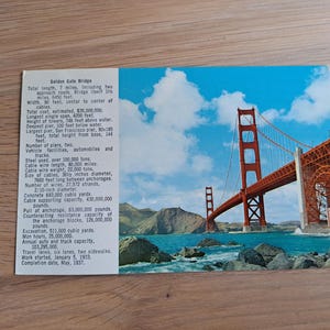 Cartolina, America, Stati Uniti, Golden Gate Bridge, San Francisco, paesaggio, cartolina Mirro Krome, 5:SF-15, Vintage, biglietto di auguri, raro