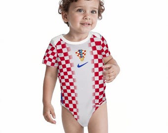 Croatia Home Jersey Baby Cotton Short Sleeve Onesies