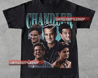 Vintage Chandler Bing T-Shirt, Unisex Man and Women Graphic Tee, Friends Matthew Perry Shirt