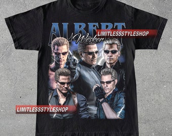 Vintage Albert Wesker T-Shirt, Unisex Man and Women Graphic Tee, Gift For Albert Wesker Fans