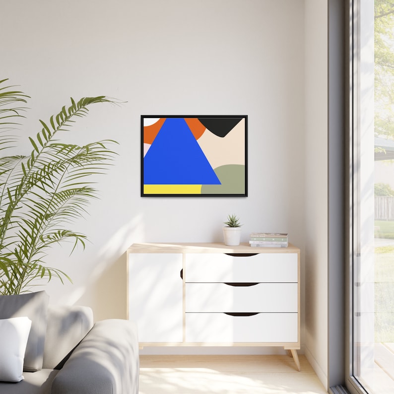 Geometric Shape Wall Art, Black Frame Homegoods Living Room Bedroom