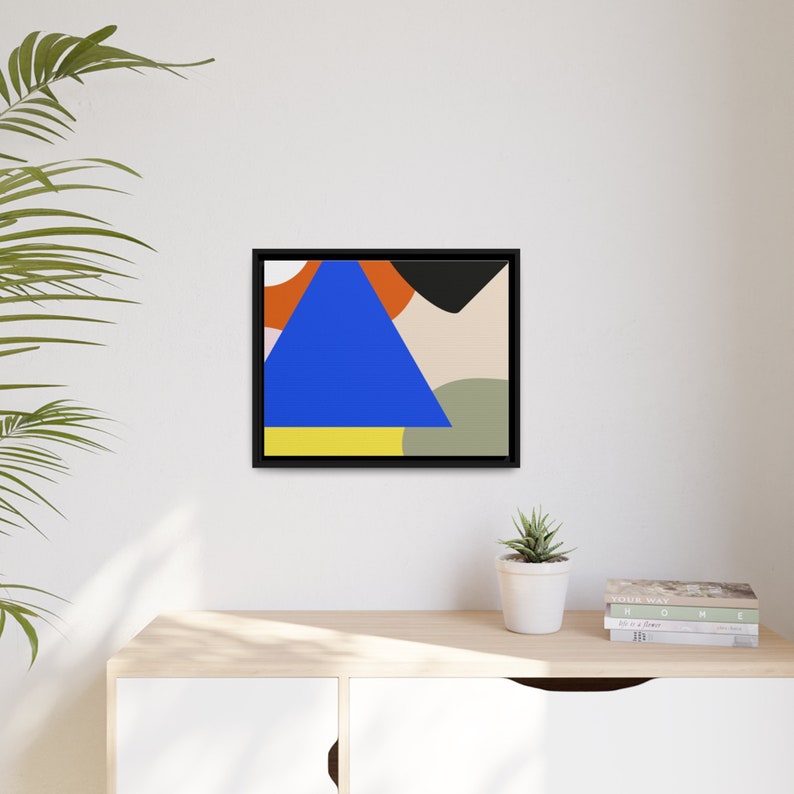 Geometric Shape Wall Art, Black Frame Homegoods Living Room Bedroom Kitchen Abstract Canvas Home