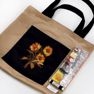 Embroidery DIY Kit, Embroidered Handbag DIY Kit, Bead Embroidery Bag, DIY embroidery Kit, Make Your Own Bead Embroidery Bag, Handmade Bag image 3