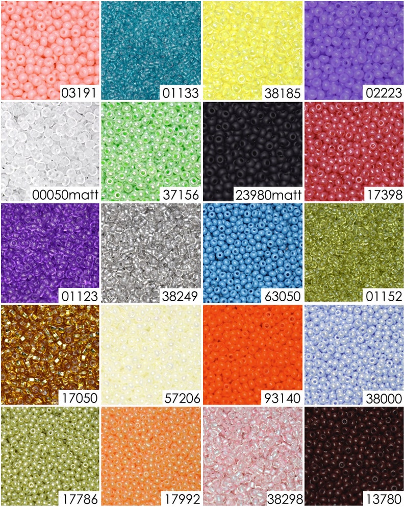 Kit 10/0 de perles de rocaille tchèques Ornela Preciosa : 50 g de microbilles opaques, idéales pour les projets de broderie et de tissage, perles de verre tchèques polyvalentes image 6