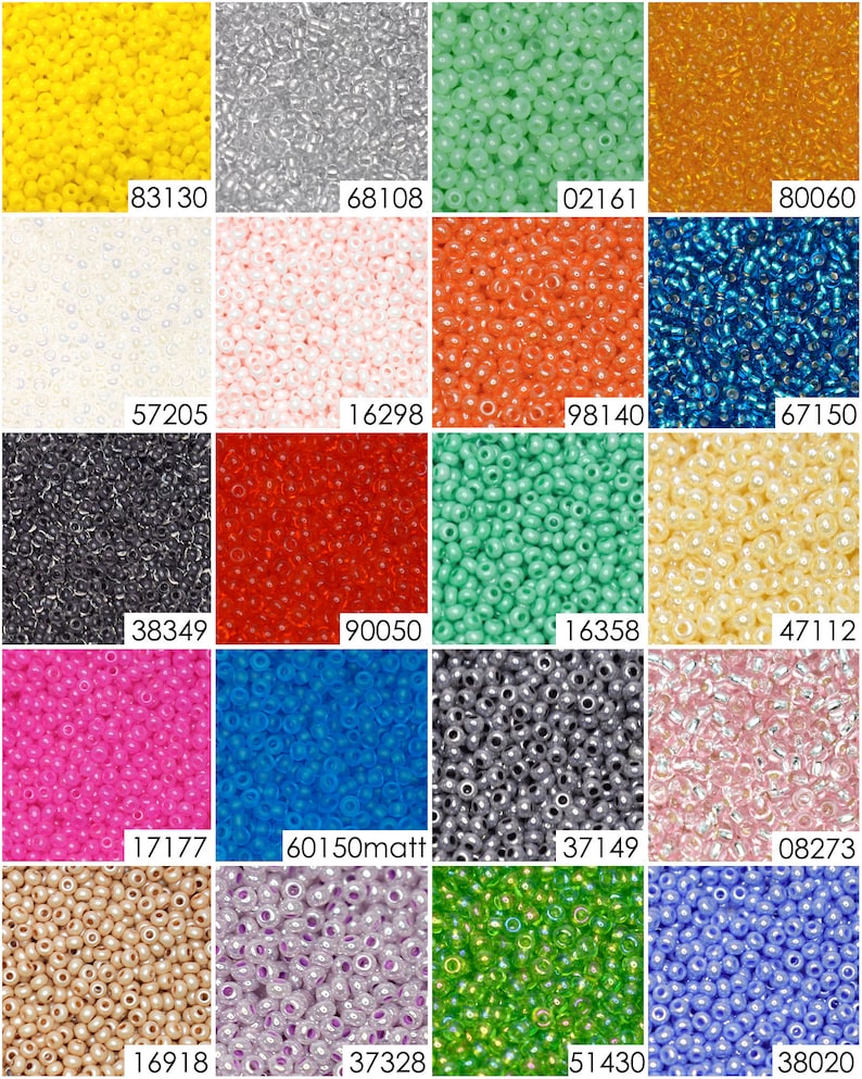 Kit 10/0 de perles de rocaille tchèques Ornela Preciosa : 50 g de microbilles opaques, idéales pour les projets de broderie et de tissage, perles de verre tchèques polyvalentes image 5