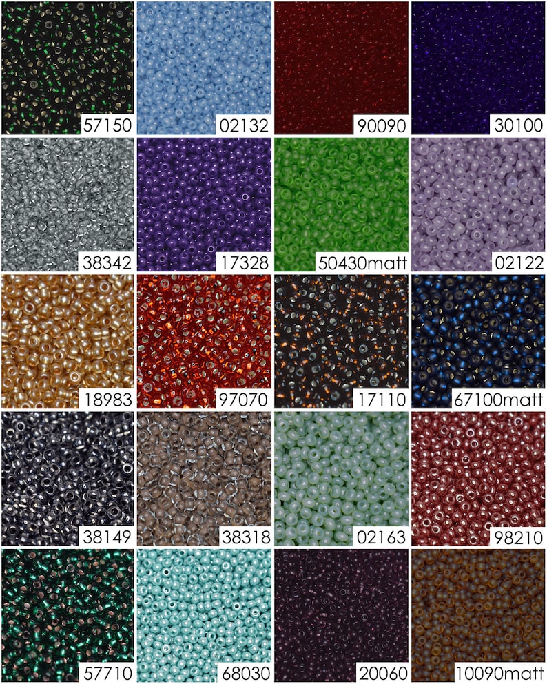 Kit 10/0 de perles de rocaille tchèques Ornela Preciosa : 50 g de microbilles opaques, idéales pour les projets de broderie et de tissage, perles de verre tchèques polyvalentes image 10