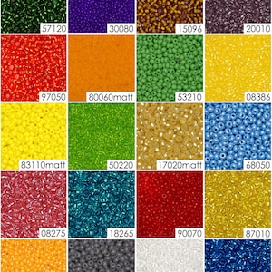 Kit 10/0 de perles de rocaille tchèques Ornela Preciosa : 50 g de microbilles opaques, idéales pour les projets de broderie et de tissage, perles de verre tchèques polyvalentes image 3