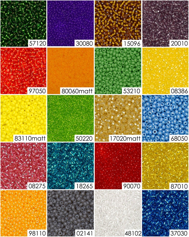 Kit 10/0 de perles de rocaille tchèques Ornela Preciosa : 50 g de microbilles opaques, idéales pour les projets de broderie et de tissage, perles de verre tchèques polyvalentes image 3