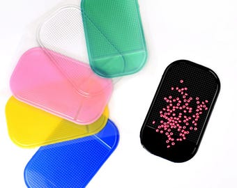 Silicone Beading Mat: Non-Slip Bead Holder, Jewelry Making (7.5cm x 14cm)