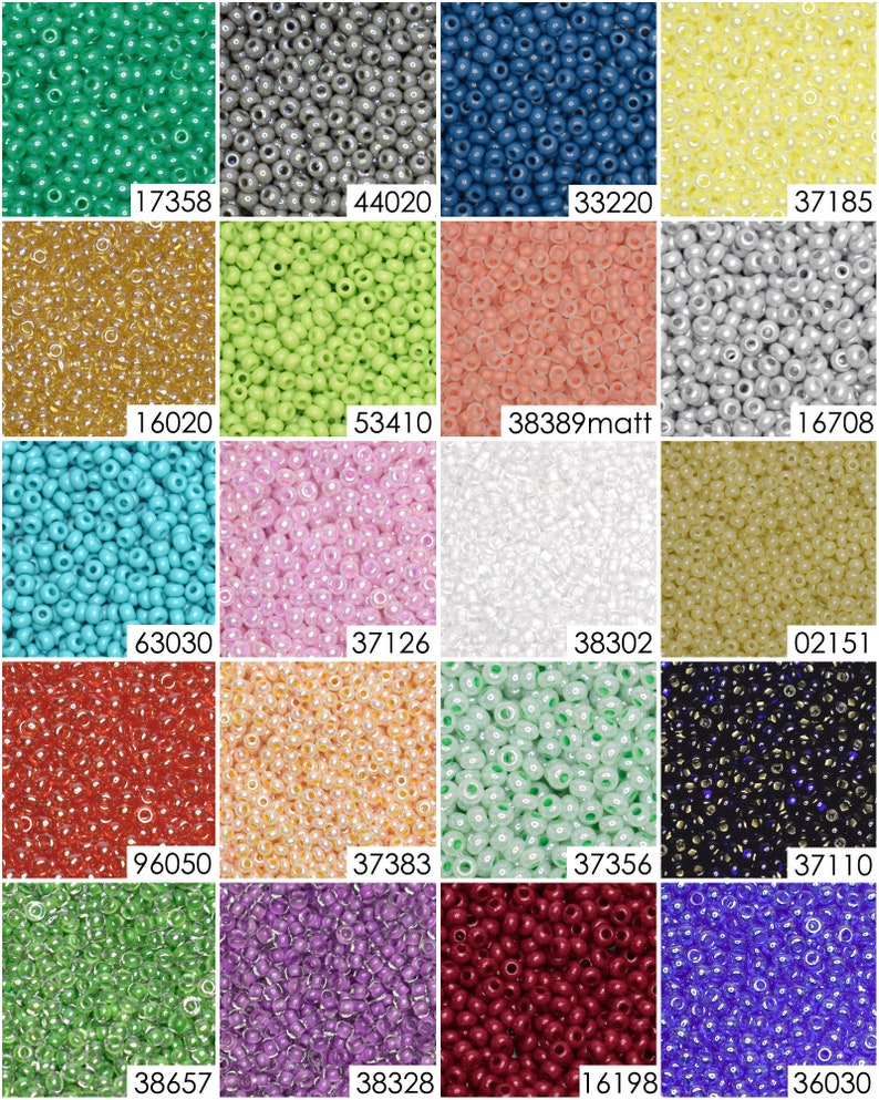 Kit 10/0 de perles de rocaille tchèques Ornela Preciosa : 50 g de microbilles opaques, idéales pour les projets de broderie et de tissage, perles de verre tchèques polyvalentes image 4