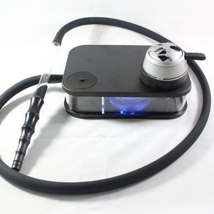 Juego de cachimba portátil de acrílico con luz LED // Estuche de transporte gratuito