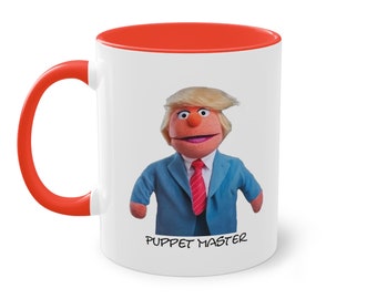 Präsident Trump Portrait Tasse Witzige Trump Karikatur Tasse Funny Trump Cartoon Mug President Trump Satire Coffee Cup Fan Mug Trump Fan Mug