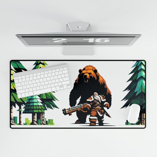 Dwarf Hunter Gaming Desk Mat for WoW Fan Gift for Gamer Boyfriend Birthday Gift for Gamer WoW Mouse Pad WoW Gaming Desk Mat