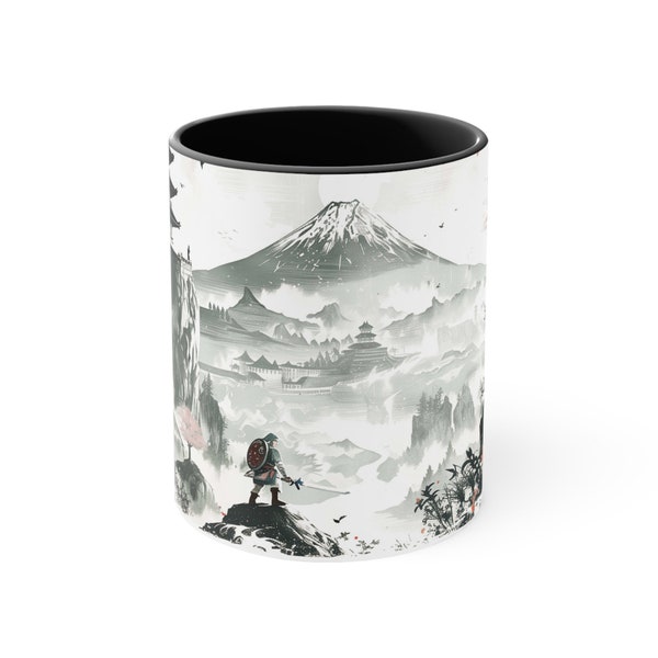 The Legend of BOTW Coffee Cup Link Coffee Mug For Gamer Boyfriend Gift Idea For RPG Fan Gift For Gaming Friend BOTW Themed Accent Mug 11oz