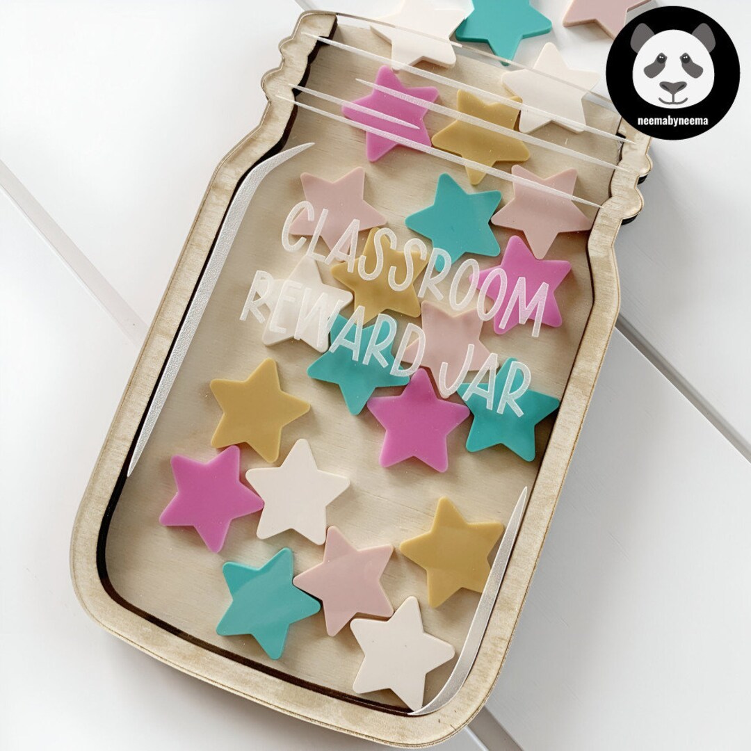 Personalized Stars Reward Jar Magnet Classroom Teacher, Custom ...