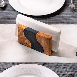 Handgemachter Serviettenhalter aus Olivenholz, Serviettenhalter aus Holz, Holzküchendekor, Taschentücherbox, Einweihungsgeschenk, Weihnachtsgeschenke, Geschenke für Mama