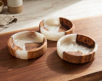Epoxy Resin Olive Wood Bowl, Small Decorative Bowl, Handmade Wooden Trinket Dish, Ring Dish, Rustic Home Decor Gift, Christmas Gifts