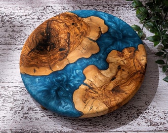 Epoxy & Olive Wood Charcuterie Board, Resin Serving Board, Wooden Cutting Board, Chopping Board, Housewarming Gifts, Mother&#39;s Day Gifts