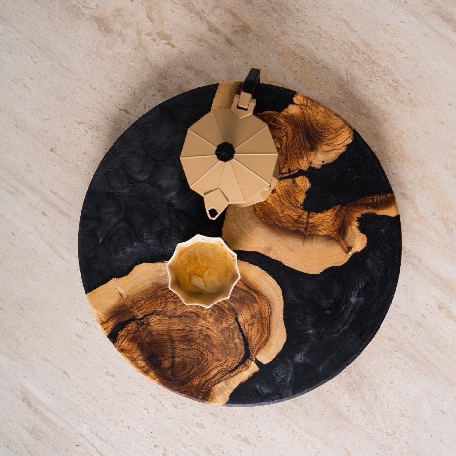 Epoxy & Olive Wood Charcuterie Board, Resin Serving Board, Wood Cutting Board, Housewarming Gifts, Mother's Day Gifts, Christmas Gifts
