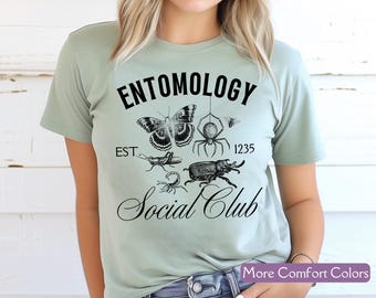 Entomology Club Shirt, Comfort Colors® Insect Shirt, Butterfly Nature Tee, Science Bug Lover,  Bug and Insect Collector Gift, Spider Lover
