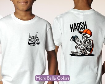 Skeleton Gamer Shirt, Gaming Fan Shirt, Gaming Son Shirt, Gamer Gift for Kid, Video Gamer Lover Shirt, Retro Gaming Shirt Skeleton Gamer Tee
