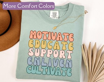 Teacher Comfort Colors® Shirt, Counselor Tee, Principal Gift, Speech Therapist Shirt, Social Worker TShirt, Teacher Gift, Back to School Tee