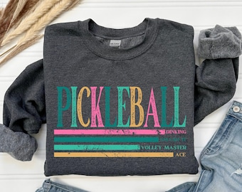 Retro Pickleball Sweatshirt, Pickleball Player Sweatshirt, Pickleball Game Sweatshirt, Gift For Pickleball Player, Pickleball Sport Sweater