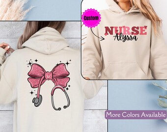 Custom Nurse Valentine Day Hoodie, Valentine Nurse Sweatshirt, Valentines Day Gift For Nurse, Registered Nurse Sweatshirt, XOXO Nurse Shirt