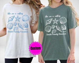 Custom Family Beach Vacation Shirt, Comfort Colors® Matching TShirt, Personalized Shirt, Beach Trip Tee, Custom Family Trip