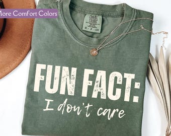 Chemise introvertie sarcastique | Chemise à dictons amusants Comfort Colors® | t-shirt papa maman sarcastique | Je m'en fiche | Humour drôle de génération X | T-shirt solitaire
