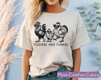 Chicken Lover Shirt Valentine Gift, Comfort Colors® Cute Farm Life Sweater, Funny Chicken Shirt for Women & Men