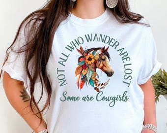 Floral Western Horse Shirt, Vintage Comfort Colors® Cowgirl Shirt, Travel Country Rodeo Top, Floral Cowgirl TShirt, Albuquerque Tee