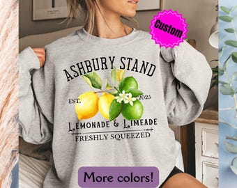 Custom Lemonade Business Sweatshirt Retro Limeade Crewneck Lemonade Stand Shirt Market Tee Vintage Style