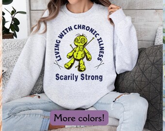Halloween Hidden Disability Sweatshirt, Invisible Illness Sweatshirt, Halloween Sweatshirt, Chronic Illness Awareness, Spooky Chronic Pain