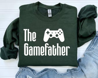 Funny Gamer Sweatshirt, Gaming Father Sweatshirt, Gaming Dad Sweatshirt, Gamer Gift for Him, Video Gamer Lover Sweatshirt, Retro Gaming Tee
