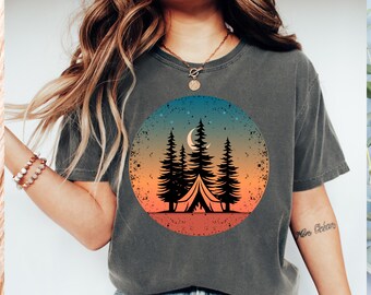 Camping Lover Shirt, Comfort Colors® Hiking Shirt, Cute Camping Shirt, Summer Travel Shirt, Adventure Shirts Nature Lover Shirt Nature Lover