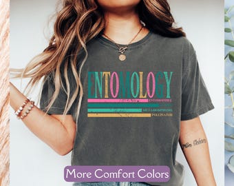 Retro Entomology Shirt, Comfort Colors® Insect Shirt, Entomologist Shirt, Science Lover Shirt, Bug and Insect Collector Gift Bug Lover Shirt