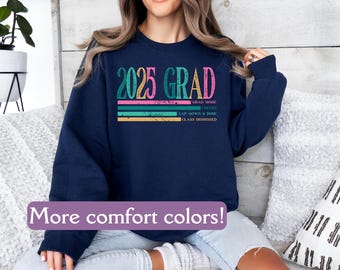 Retro 2025 Senior Graduation Gift for Her, Senior 2025 Grad Gift, 2025 Grad Sweatshirt, Sweatshirt Gift for Graduate Class of 2025